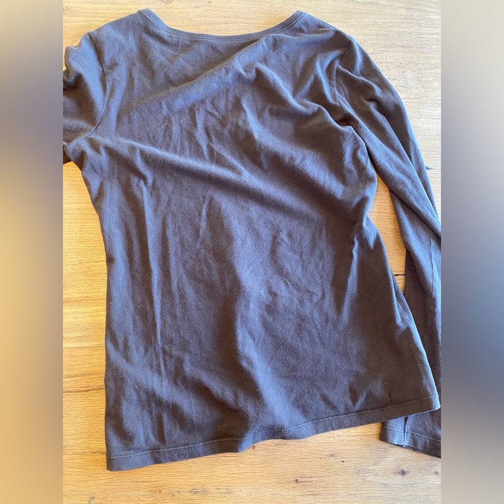 Old Navy Brown ‎ Fitted Long Sleeve T-Shirt women’s small Preloved - Picture 9 of 9